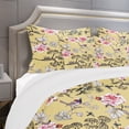 thumbnail image 4 of Designart 'Birds and Pink Roses Floral Pattern' Modern & Contemporary Duvet Cover Set, 4 of 4