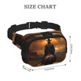 thumbnail image 4 of Fotbe Western Rainy Desert Cowboy Cangurera Cuadrada con Estampado de Doble Capa, Bolsa de Cintura Ajustable Mini para Hombres y Mujeres, 4 of 9