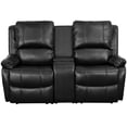thumbnail image 5 of Black LeatherSoft Plush Back 2-Seat Reclining Theater Unit-Cup Holders, 5 of 5