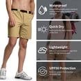 thumbnail image 4 of Zusmen Men's Hiking Shorts Outdoor Casual Lightweight Breathable Travel Golf Fishing Shorts with Nylon Belt Khaki34, 4 of 5