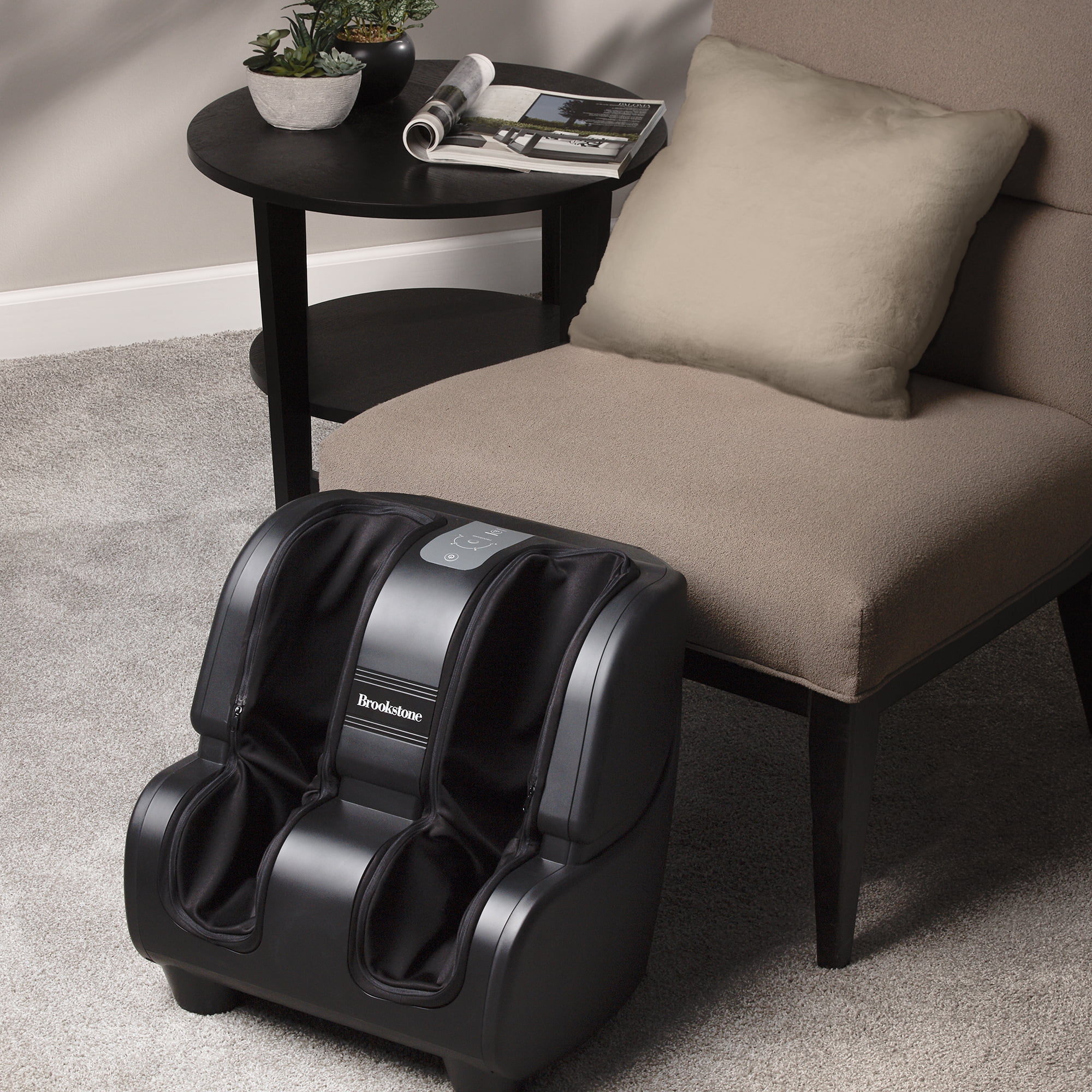 Brookstone Foot and Calf Massager with 4 Unique Massage Programs