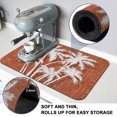 thumbnail image 4 of Palm Tree Dish Drying Mats for Kitchen Counter, Tropical Plant Coastal Summer Burnt Orange Absorbent Coffee Bar Mat with Non-slip Rubber Backed Quick Drying Dish Rack Pad 12"x16", 4 of 9