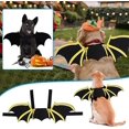 thumbnail image 2 of Cats Puppy Dogs Costume Cosplay Clothing Costume Black Yellow Bat Wing Halloween Party for Pet Decoration Clothes Bat Wing Clothes Pet Clothes Hangers Metal, 2 of 5