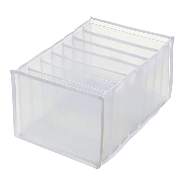 Closet Drawer Organizer Mesh Separation Box for Clothes Storage, Washable Wardrobe Organizer with Compartments for Jeans, Foldable Clothes Storage Box for Bedroom Drawer Organization