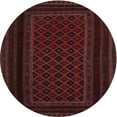 thumbnail image 1 of Ahgly Company Indoor Round Contemporary Bakers Brown Abstract Area Rugs, 7' Round, 1 of 6