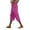 1864#Hot Pink, variant on Spring Summer Linen Pedal Pushers For Women High Waist Straight Leg Side Button Design Breathable Casual Beach Capris Light Gray M