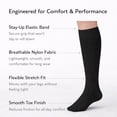 thumbnail image 4 of Diamond Star Women's Knee High Socks Trouser Socks, Stretchy Soft Thin Material (Black - 6 Pairs, Socks Size 9-11, Fit Women's Shoe Size 4-10.5), 4 of 6