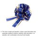 thumbnail image 4 of 10 piezas de lazo grande de 4 pulgadas con borde dorado, cintas de organza para envolver regalos de coche para Navidad, azul oscuro, 4 of 6
