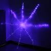 FunnyBeans Halloween Decorations Spider Web Lights,12FT 144LED Plug in 8 Modes Lights Black Spider Web for Indoor Outdoor (Purple)
