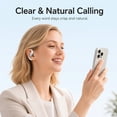 thumbnail image 6 of Open Ear Bluetooth Earbuds, Wireless Earbuds with Real-Time Translation, Rich Sound, Clear Calls, 50H Playtime, Bluetooth 5.4, IPX5 Lightweight Ear Hook Earbuds for Travel, Running, Sports & Work, 6 of 10
