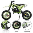 thumbnail image 3 of Floseru 49cc Gas Dirt Bikes, 2 Stroke Gas Motorcycle for Kids, Pocket Bike with Front Rear Disc Brakes, Off-Road Tires, Shock Absorption Springs, Soft Seat Cushion, Gas Dirt Bikes for Kids 6-12, 3 of 9