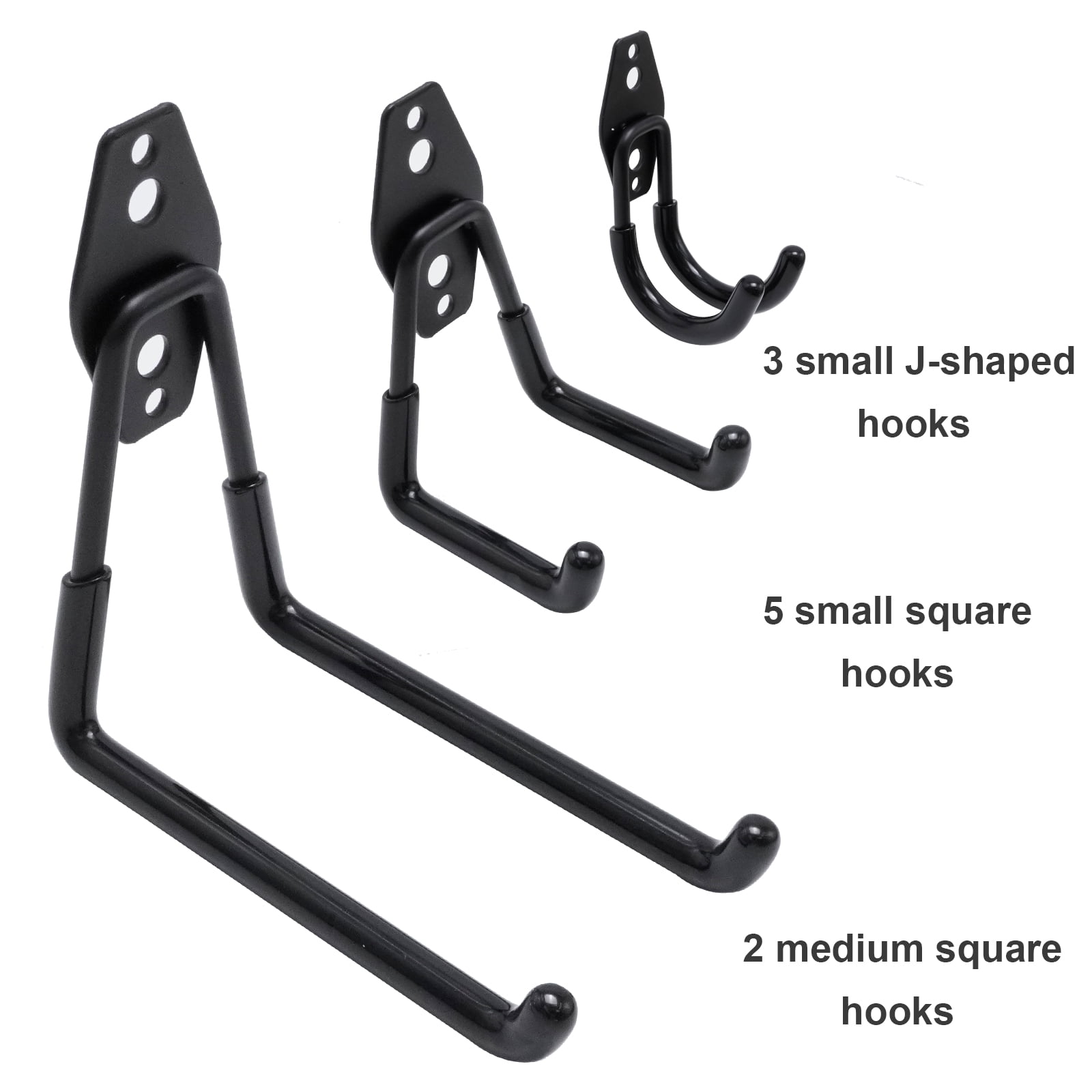 Metal Heavy Duty, 12-Pcs Garage Wall Hooks, Ideal for Organizing Power Tools & Saving Storage Space