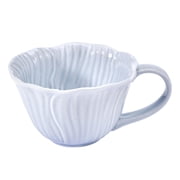 Beautiful Blue Embossed Flower Stoneware Mug Set, 2-Piece by Drew Barrymore