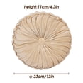thumbnail image 2 of Cojín redondo plisado de terciopelo con forma de calabaza, cojín para sofá, silla, cama, coche y hogar, 2 of 8