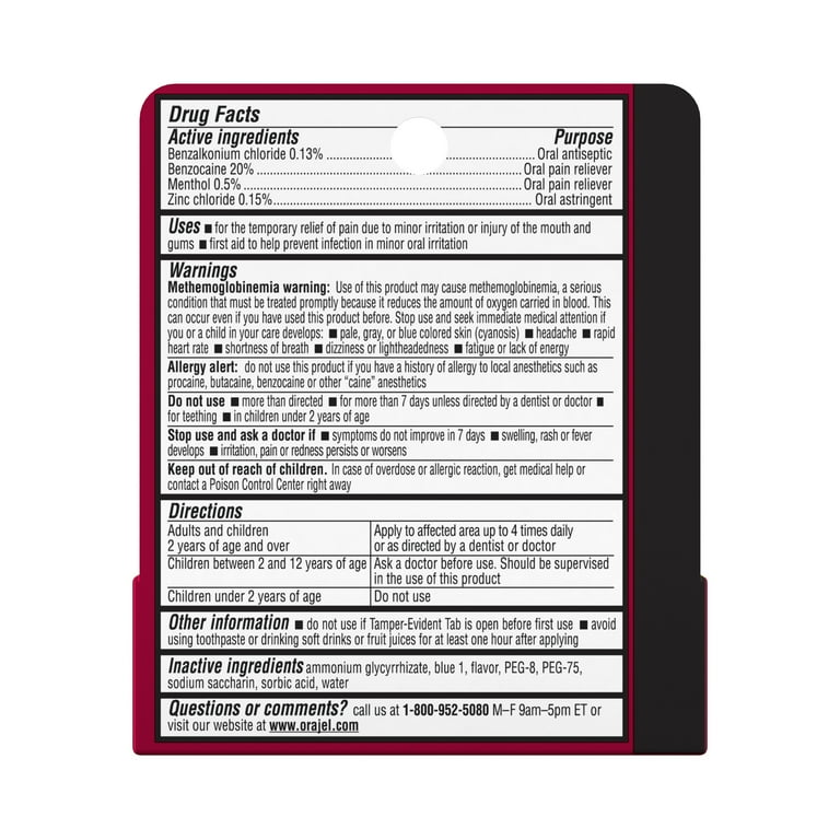 Orajel 4X Medicated For Toothache & Gum Gel, .25OZ
