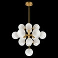 thumbnail image 4 of Rennnsan 4-Tiered Modern Glam 19-Light Sputnik Cluster Frosted Glass Globe Bubble Chandelier Gold, 4 of 5