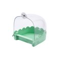 thumbnail image 2 of FastXmas Bird Cage Bath Hanging Parrot Bath Tub Water Shower Food Feeder Holder Tray Bird Bath Supplies for Small Birds Canary Budgies Cockatiel Lovebirds (Green), 2 of 6