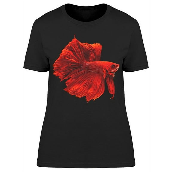 Red Only Betta Fish Siamese T-Shirt Women -Image by Shutterstock, Female XX-Large