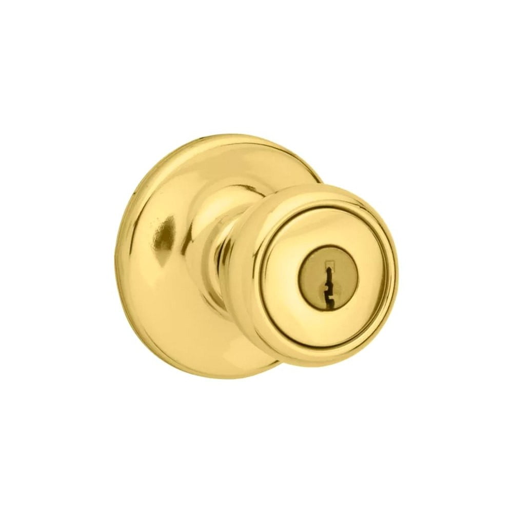Kwikset Mobile Home Polished Brass Entry Knobs ANSI/BHMA Grade 3 1-3/4'