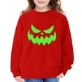 thumbnail image 6 of Mercatoo Boys Girls Pullover Halloween Crewneck Long Sleeve Pumpkin Graphic Printed Sweatshirt Loose Warm Tops, 6 of 8