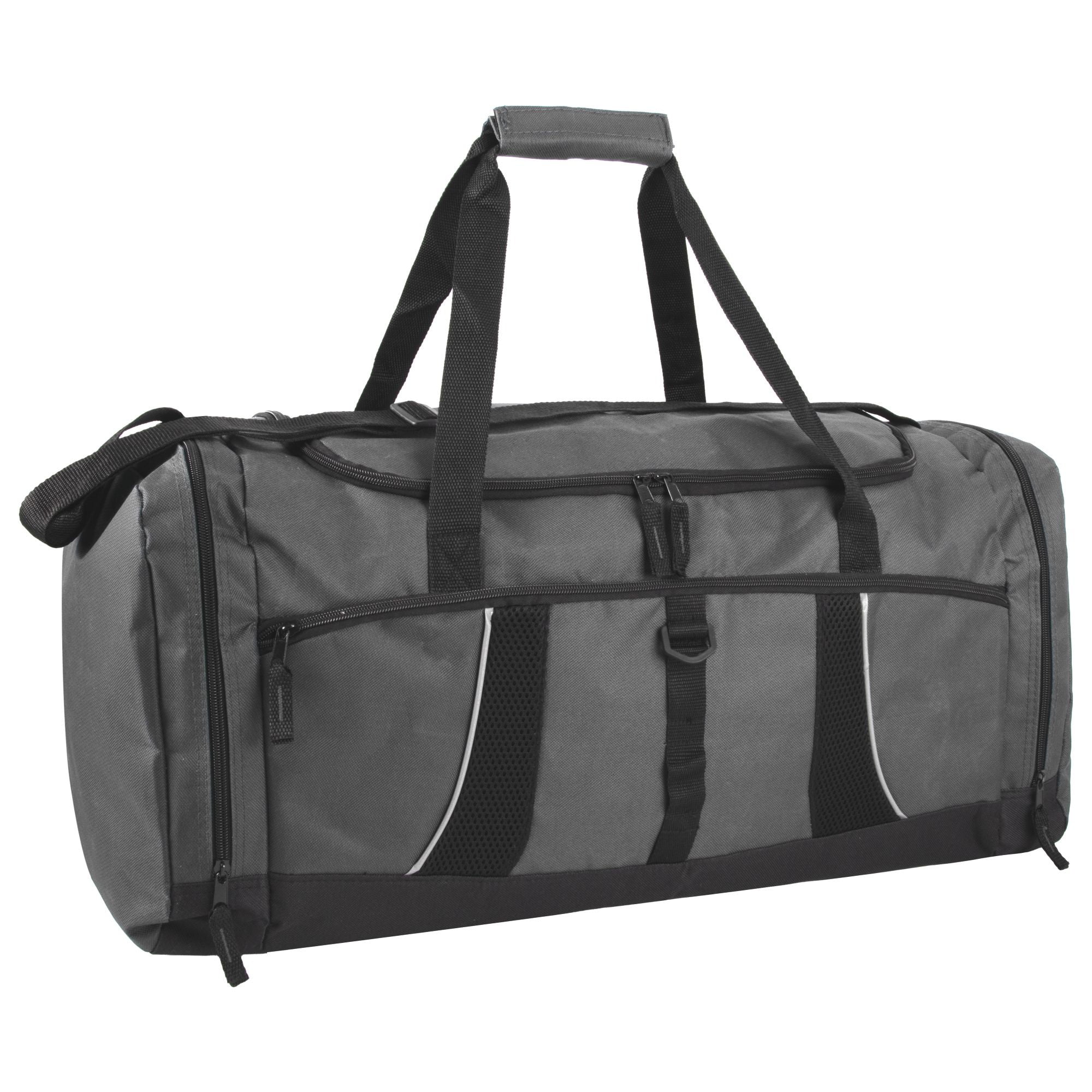 24 pack Extra Large 26 Inch 79 Liter Duffel Bags 48 Inch Shoulder Strap, Reflective Piping for Travel, Gym, Sports, Track, Field in Assorted Colors