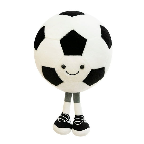 Tonnylam Lindos juguetes de peluche de fútbol de 13.7 pulgadas, suave relleno deportivo, bola de felpa de regalo para niños cumpleaños y decoración de Navidad