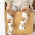 thumbnail image 4 of Fluffy Cat Paw Pattern Animal Bed Socks, Super Soft Fuzzy Winter Cozy Cute Baby Home Bed Socks, 4 of 7