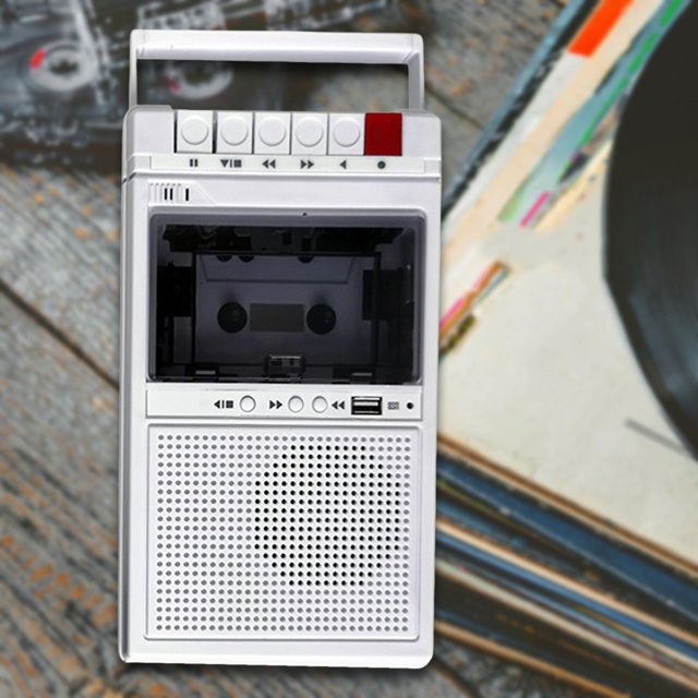 BELOVING Lecteur de Cassettes Portable Haut-Parleurs Haute Performance Multifonction Voyage Cadeau Blanc