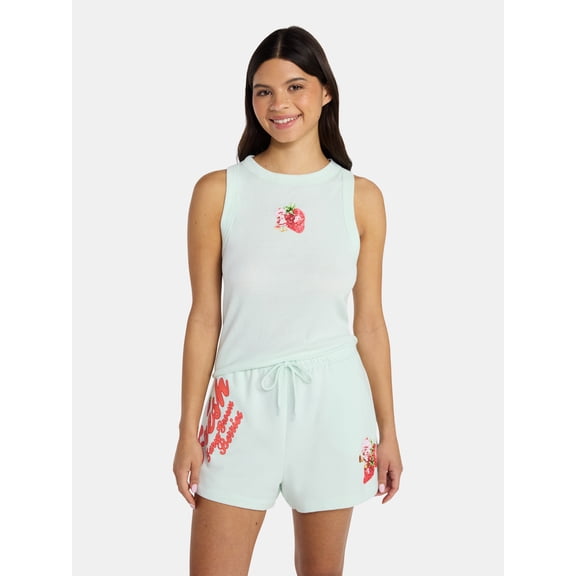 Strawberry Shortcake Women's Graphic Tank Top and Shorts Set, 2-Piece, Sizes XXS-XXL