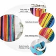 thumbnail image 6 of Colorful Striped Waterproof Fabric Shower Curtain,Modern Rainbow Abstract Graffiti Art Waterproof Fabric Shower Curtain for Bathroom Curtains Bathtubs Shower Curtains with 12 Hooks Stall 48x72in, 6 of 8