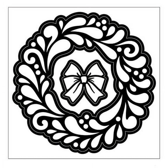 Die Cut Emboss Stencil Wreath By Darice