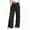 Black, variant on QTSHPN Womens Pants High Waist Wide Leg Stretch Fashion Jeans with Pockets Elastic Waistband Loose Fit Straight Long Denim Trousers Pants for Women Grey S