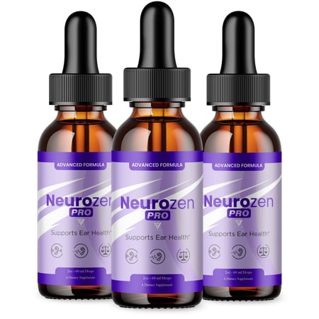 (3 Pack) Neurozen Pro Drops, Neuro Zen Max Strength Tinnitus Supplement (6oz)