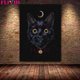 thumbnail image 1 of Brujería de Luna, polillas, novias de murciélago, fantasmas y plantas de esqueleto, arte de pared, pintura en lienzo, Póster Artístico de Wicca e impresión, decoración del hogar, 1 of 4