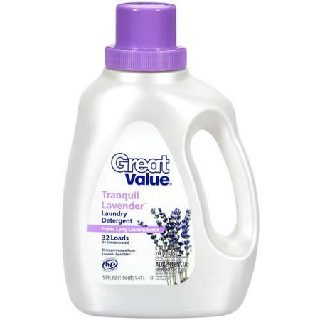 Great Value Tranquil Lavender Laundry Detergent, 50 oz