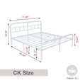 thumbnail image 4 of NNV 14 inch California King Size Metal Bed Frame, 3000 lbs Heavy Duty Support, Noise Free, White, 4 of 7
