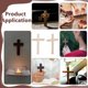 thumbnail image 5 of 6 cruces de madera para pared, color beige, pequeñas, para oración, decoración colgante para el hogar, ideales para Pascua, meditación, bodas, fiestas, Navidad y como regalo. Medidas: 6,9 x 11,9 cm., 5 of 9