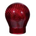thumbnail image 2 of Perilla de cambio de bola redonda para automóviles, ajuste universal, estilo fibra de carbono rojo, 2 of 8