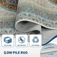 thumbnail image 6 of Garvee 8'x10' Vintage Boho Area Rugs Oriental Accent Rugs, Washable Printed Rug Stain Resistant Indoor Carpet Low Pile Soft Rugs for Living Room Bedroom, Orange, 6 of 9