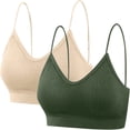 thumbnail image 1 of WZXFASHION Lady's Two Piece Set Seamless Top Strap Breast Pad Thread Plus Size Underwear Bra U M, 1 of 4