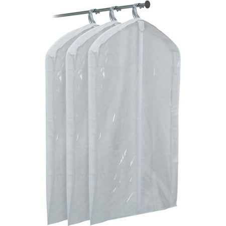 Mainstays 3-Pack Suit Bag, White