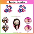 thumbnail image 4 of Demon Slayer Girl Nezuko Balloons Party Supplies Decor Set Decorations Kit Fans Birthday, 4 of 6