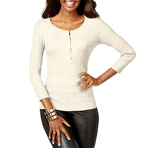 half zip ribbed