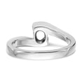 thumbnail image 5 of Solid 14k White Gold Bezel Solitaire Engagement Ring with CZ Cubic Zirconia Size 6, 5 of 7