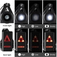 thumbnail image 4 of Luz para correr, luz corporal recargable USB de 3 modos con luz trasera y correa ajustable para corredores nocturnos, corredores, senderismo, camping, senderismo, 4 of 7