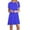 aab_Blue, variant on Elvqul Womens Dresses Short Sleeve Blue Mini Dresses Fashion Pullover Point Print Crew Neck Summer Casual Dresses