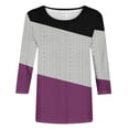 thumbnail image 3 of Sevevn Women's Leisure And Comfortable T-shirt Top Purple L Deal of the Week, 3 of 3