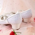 thumbnail image 5 of Kushyshoo White Girls Dress Shoes Mary Jane 1.5in Low Heel Pumps Wedding Party Princess 2M, 5 of 7