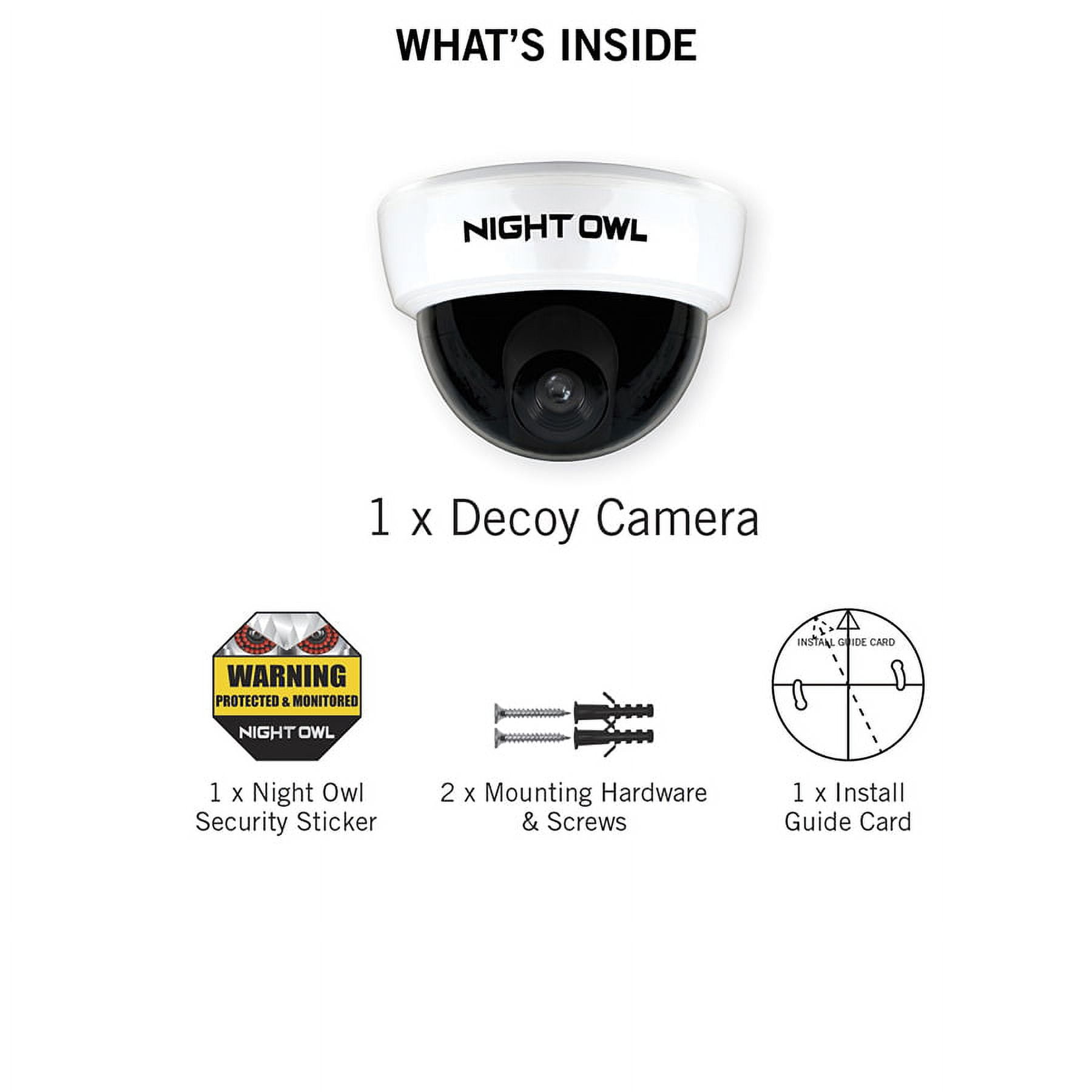 Night owl decoy dome camera with flashing led deterrent light sales