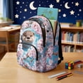 thumbnail image 3 of Yspwyqan Kids Backpack Set for Middle School, Otter Cherry Blossom Backpack Set for Kids Girls, 600D Lightweight Large Capacity Laptop Bags for Elementary, 3 of 7